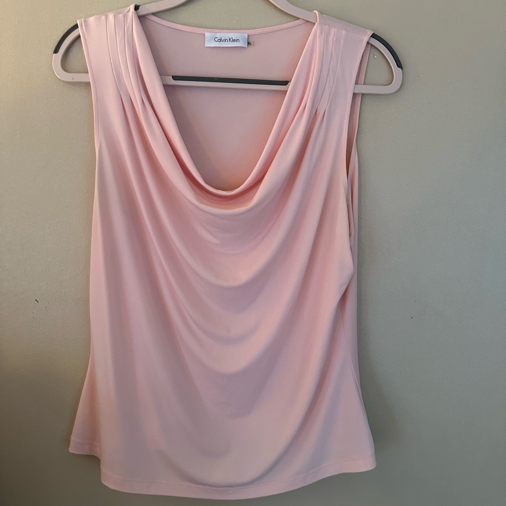 Calvin Klein Soft Pink Sleeveless Blouse